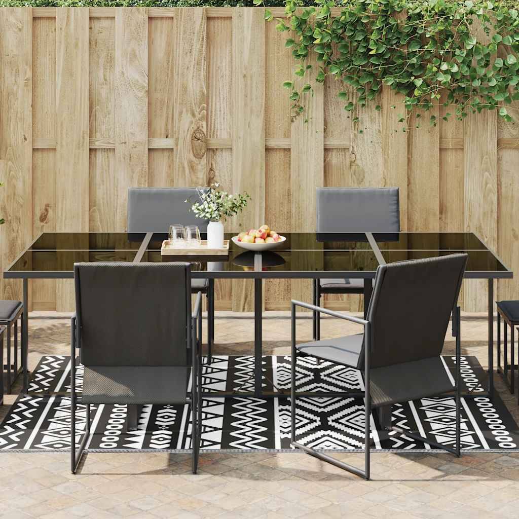vidaXL Outdoor-Teppich Schwarz 160x230 cm PP