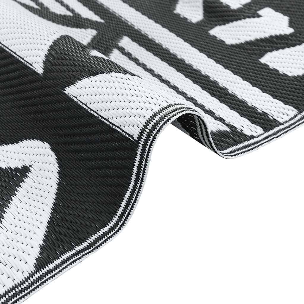 vidaXL Outdoor-Teppich Schwarz 160x230 cm PP
