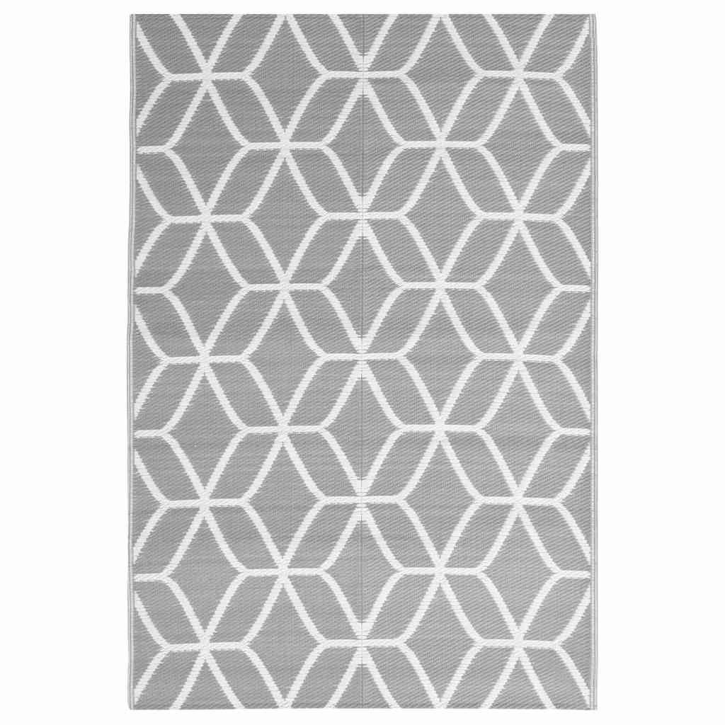 vidaXL Outdoor-Teppich Grau 140x200 cm PP
