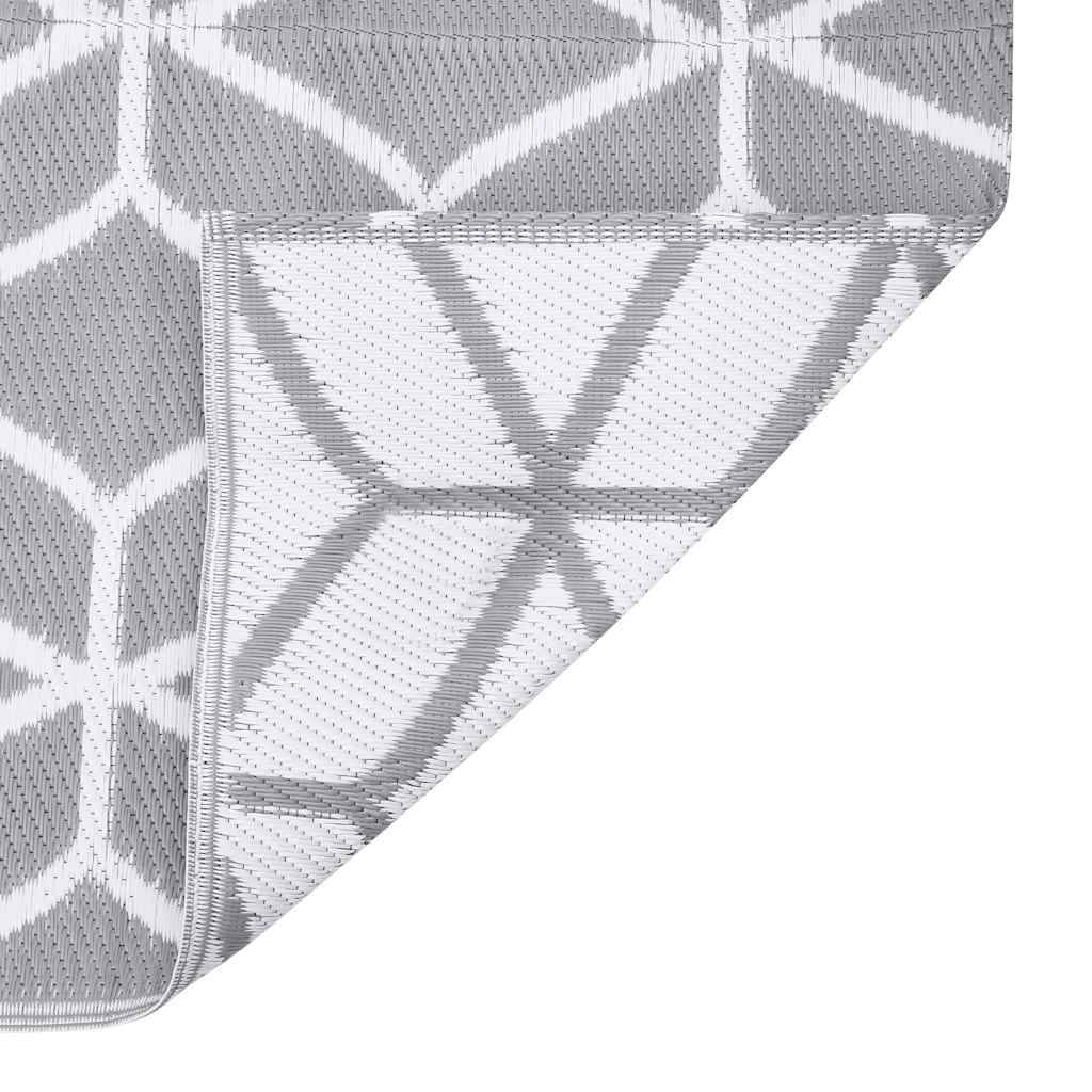 vidaXL Outdoor-Teppich Grau 140x200 cm PP