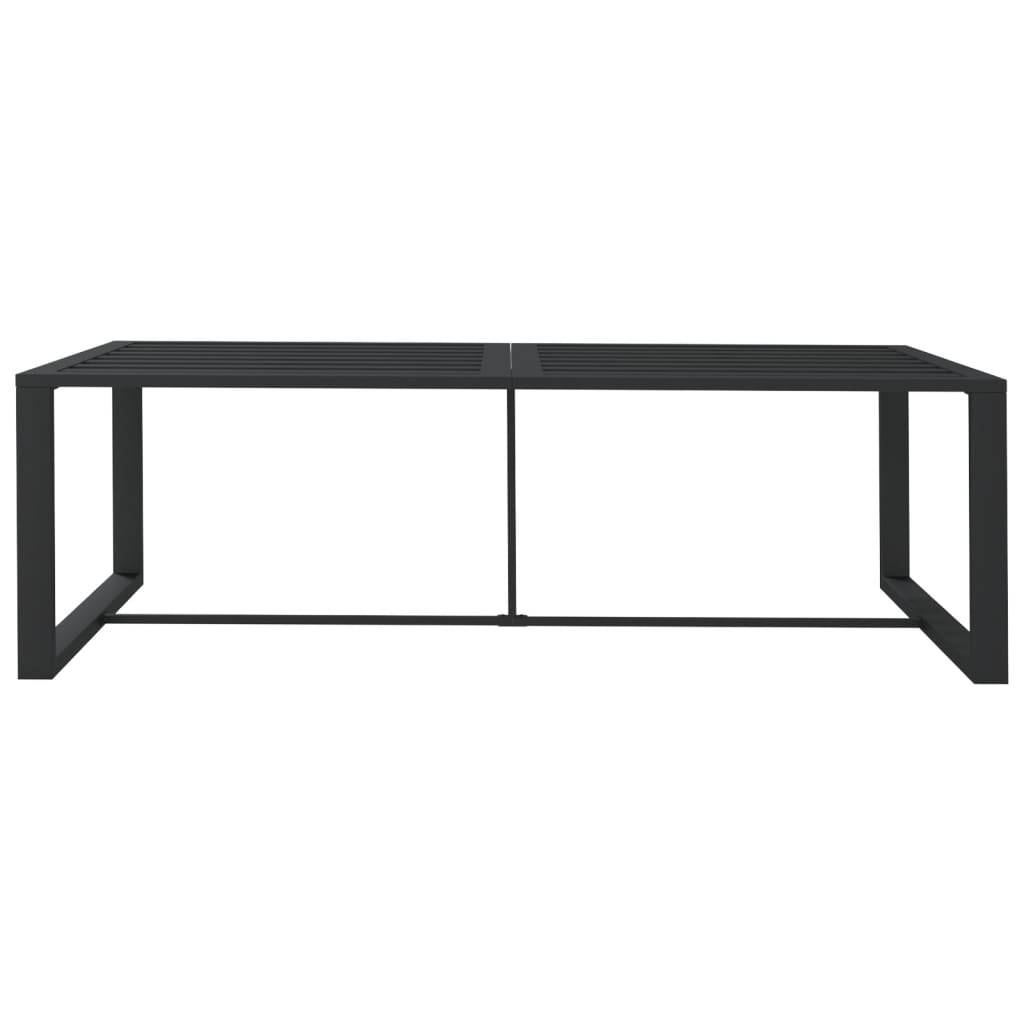 vidaXL Garten-Esstisch Anthrazit 120x60x66 cm Aluminium