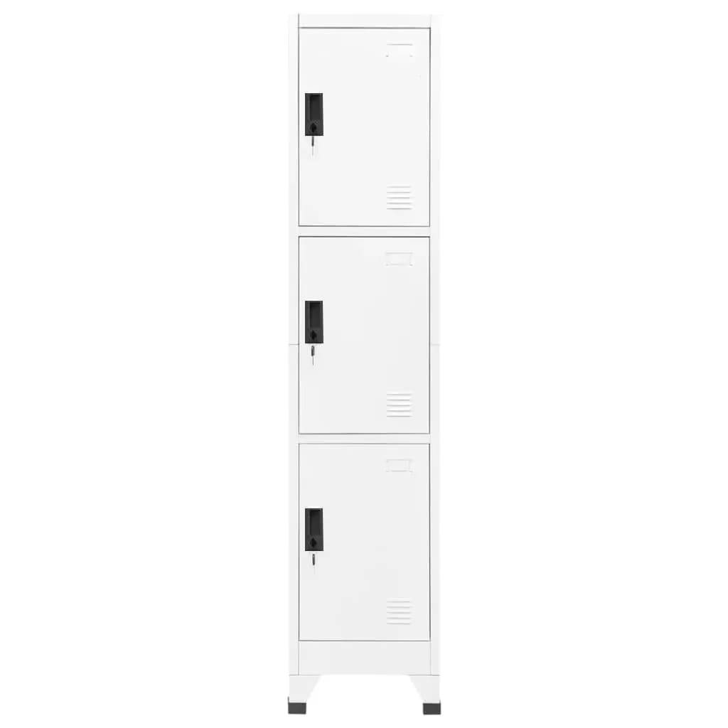 vidaXL Schließfachschrank Weiß 38x45x180 cm Stahl