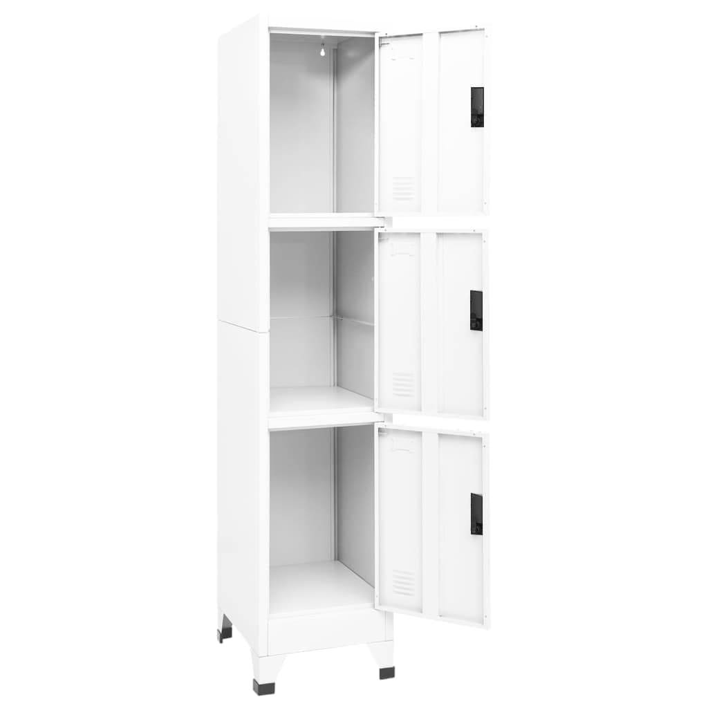 vidaXL Schließfachschrank Weiß 38x45x180 cm Stahl