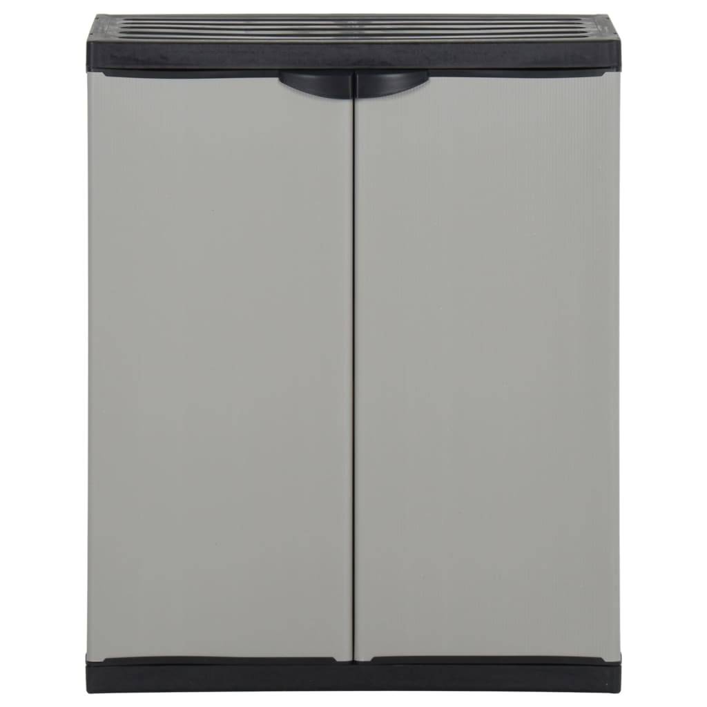 vidaXL Mülltonnenbox Grau und Schwarz 68x40x85 cm PP