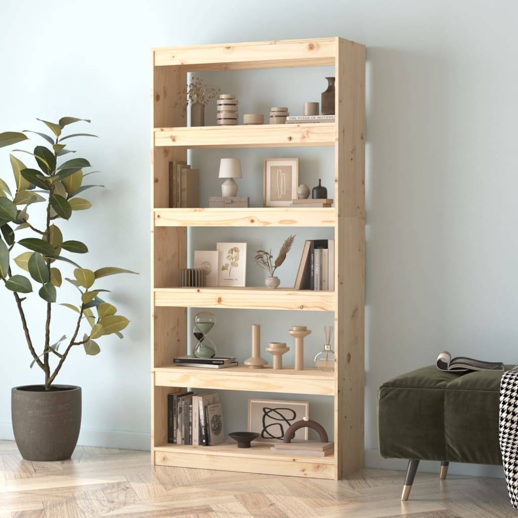 vidaXL Bücherregal/Raumteiler 80x30x167,4 cm Massivholz Kiefer
