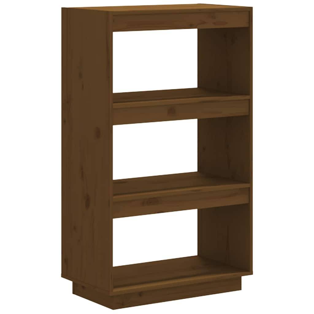 vidaXL Bücherregal/Raumteiler Honigbraun 60x35x103 Massivholz Kiefer