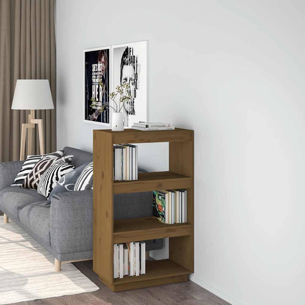 vidaXL Bücherregal/Raumteiler Honigbraun 60x35x103 Massivholz Kiefer