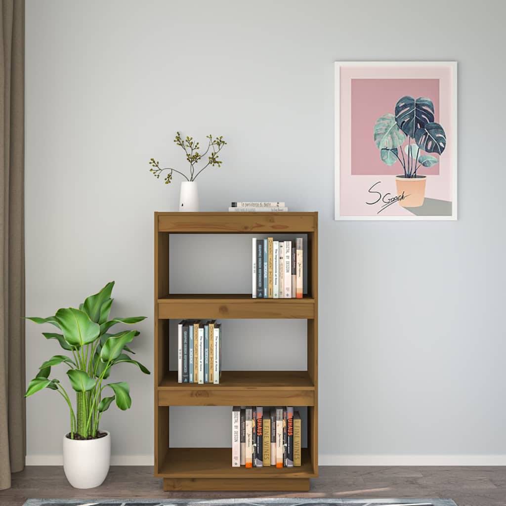 vidaXL Bücherregal/Raumteiler Honigbraun 60x35x103 Massivholz Kiefer