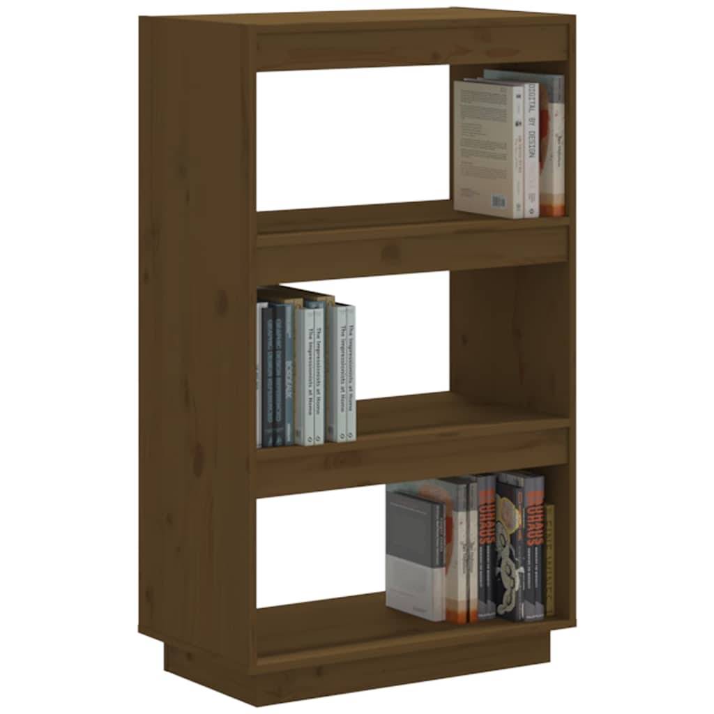 vidaXL Bücherregal/Raumteiler Honigbraun 60x35x103 Massivholz Kiefer