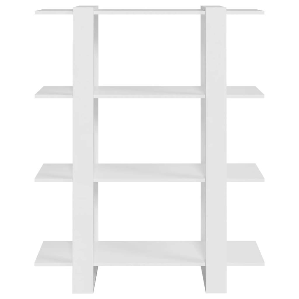 vidaXL Bücherregal/Raumteiler Weiß 100x30x123,5 cm
