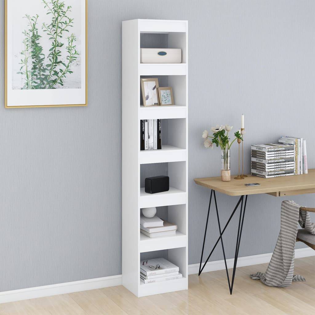 vidaXL Bücherregal/Raumteiler Weiß 40x30x198 cm