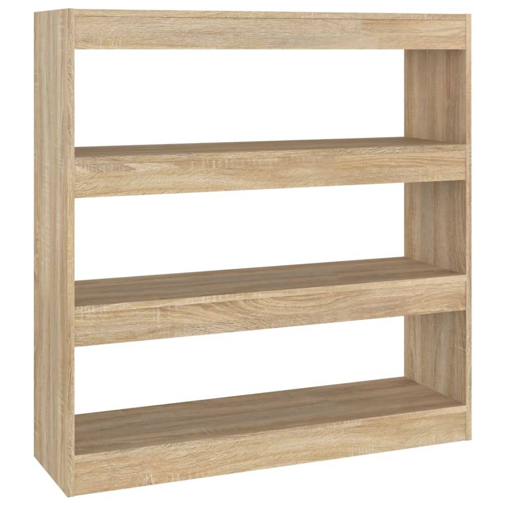 vidaXL Bücherregal/Raumteiler Sonoma-Eiche 100x30x103 cm