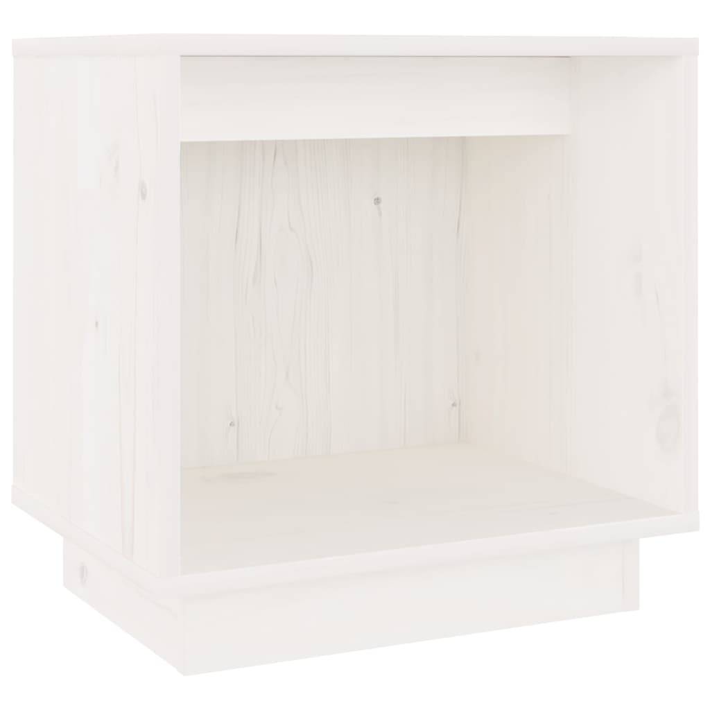vidaXL Nachttisch Weiß 40x30x40 cm Massivholz Kiefer