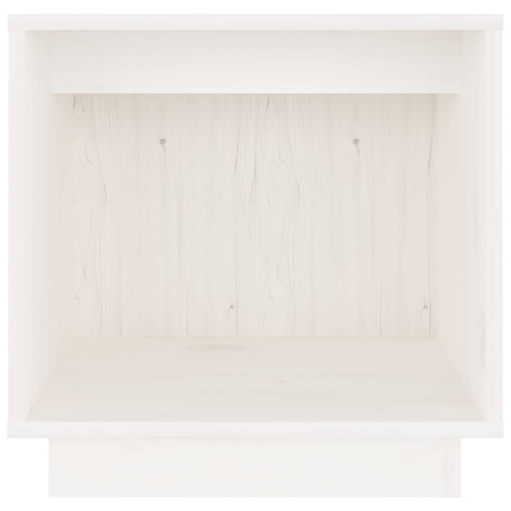vidaXL Nachttisch Weiß 40x30x40 cm Massivholz Kiefer