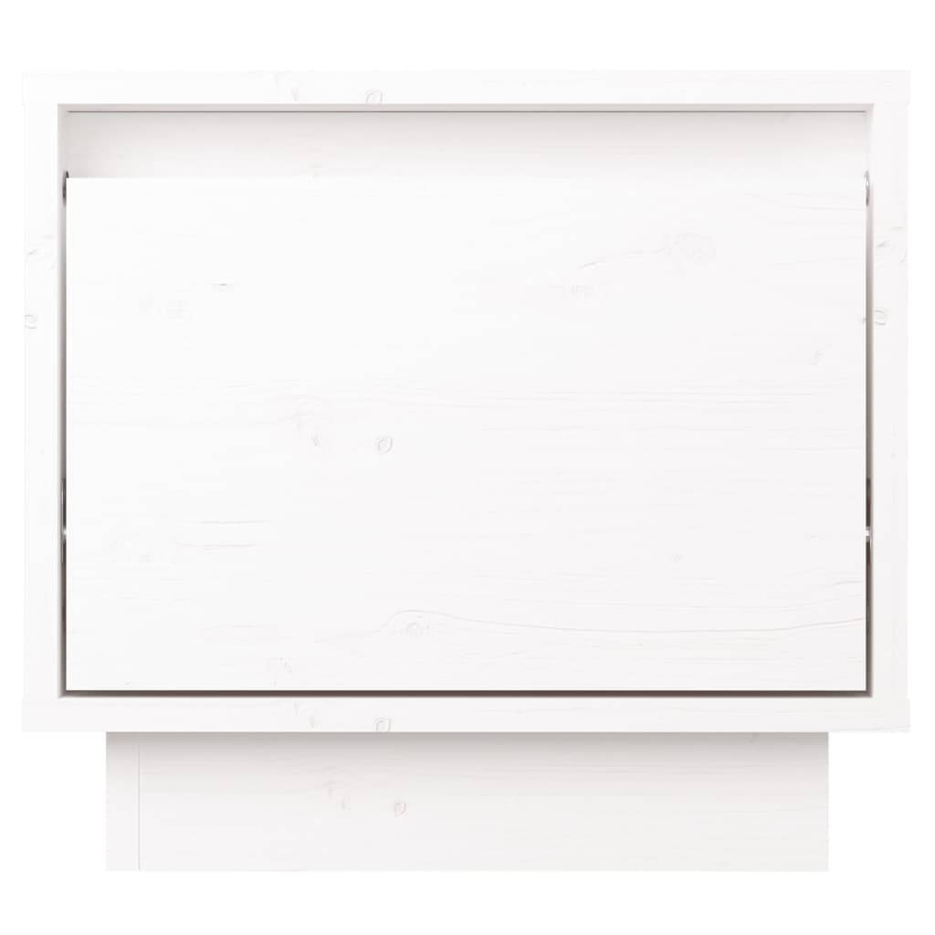 vidaXL Nachttisch Weiß 35x34x32 cm Massivholz Kiefer