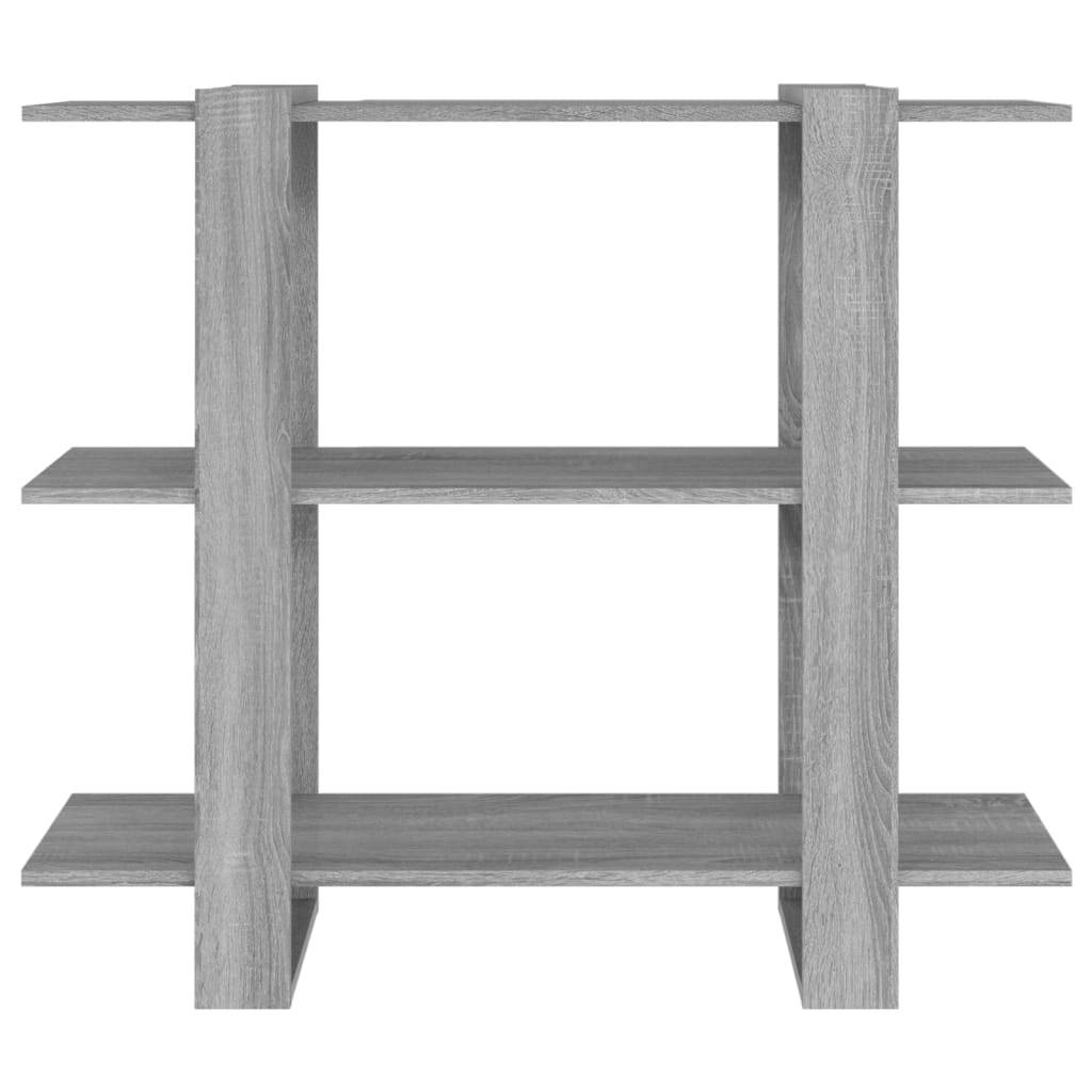 vidaXL Bücherregal/Raumteiler Grau Sonoma 100x30x87 cm