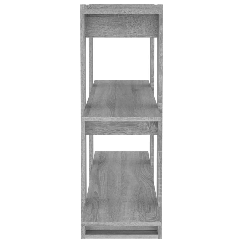 vidaXL Bücherregal/Raumteiler Grau Sonoma 100x30x87 cm