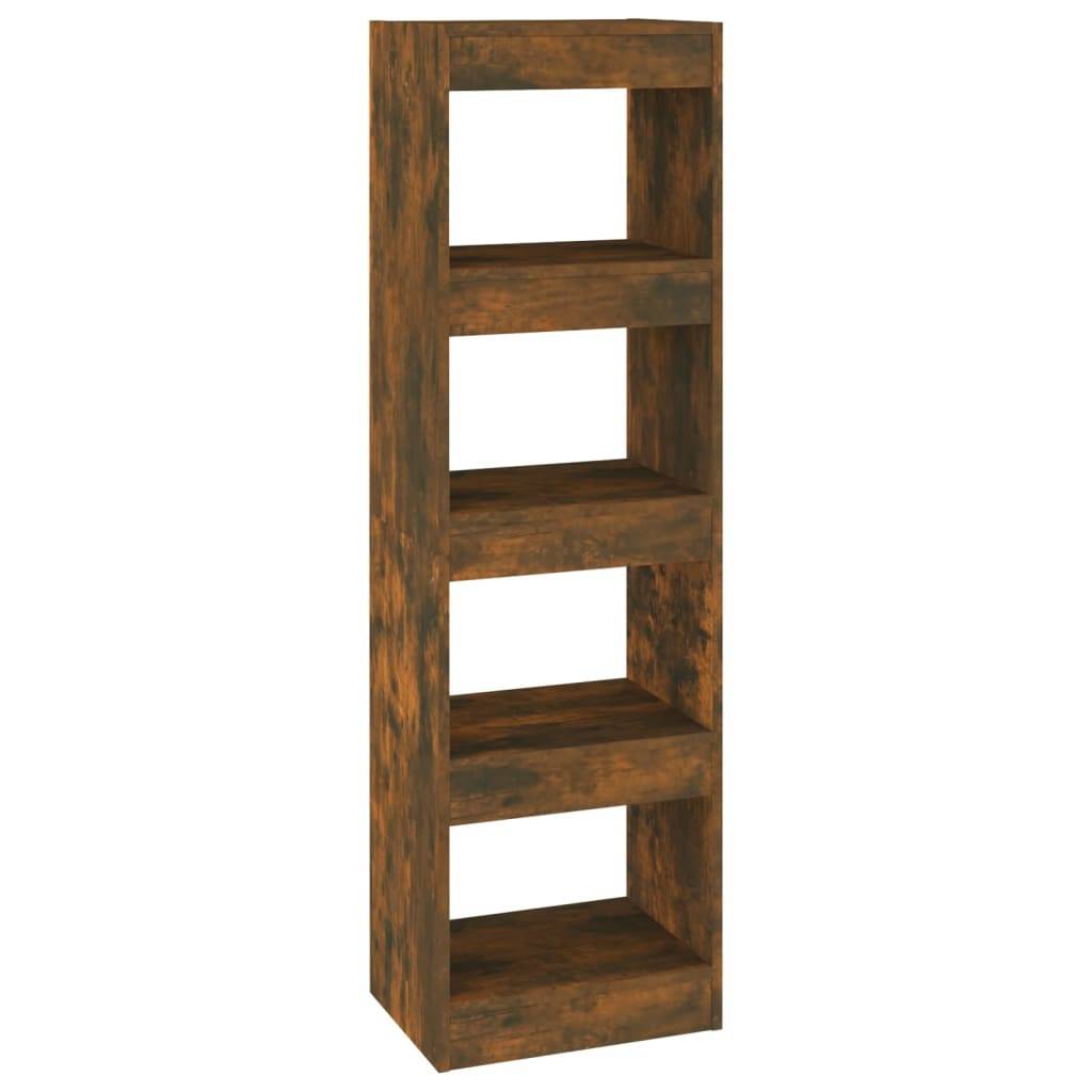 vidaXL Bücherregal/Raumteiler Räuchereiche 40x30x135 cm
