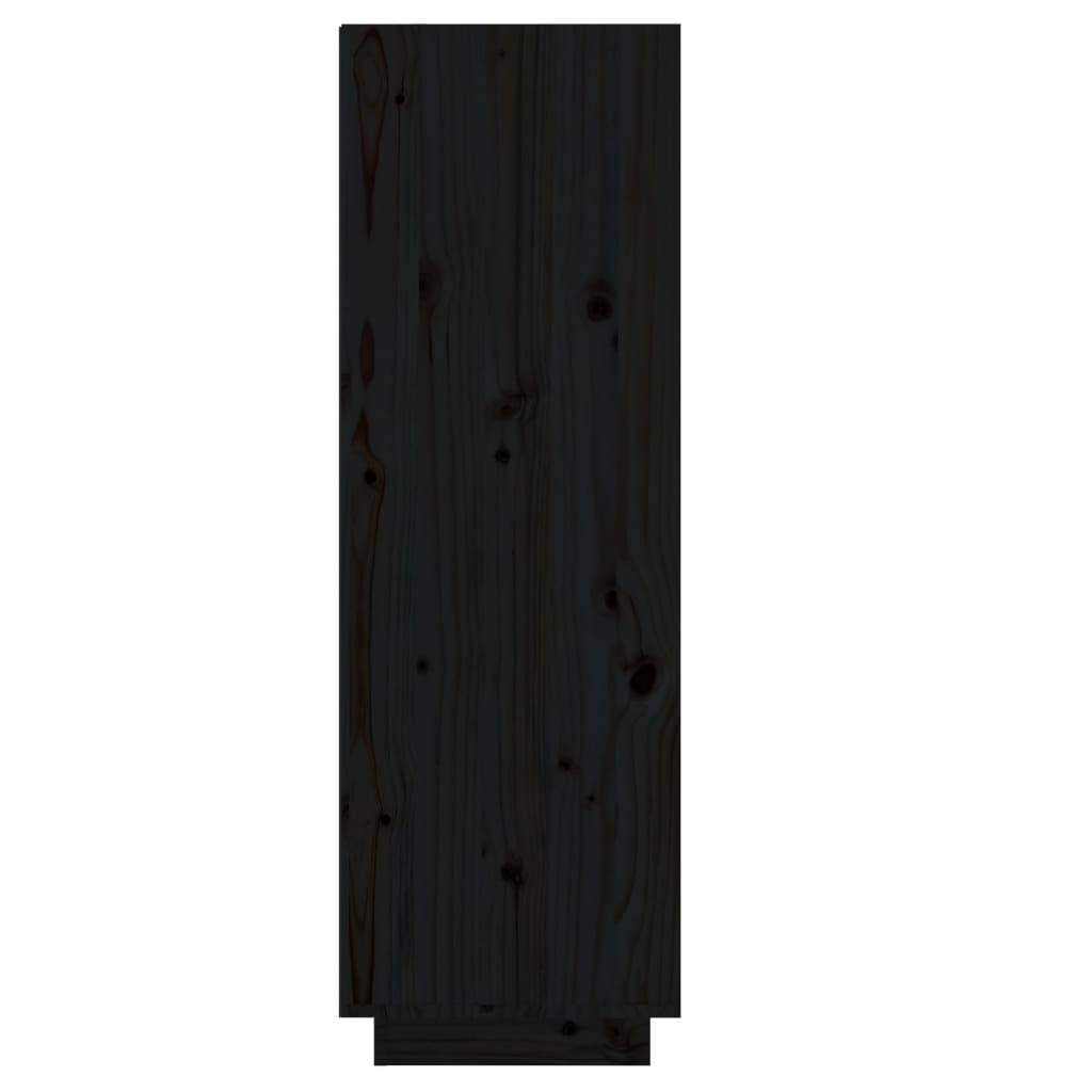 vidaXL Schuhregal Schwarz 30x34x105 cm Massivholz Kiefer