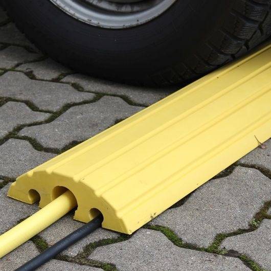 Schlauch- und Kabelbrücke bis 40 t, für Kabel bis Ø 40 mm, gelb, 1,2 m