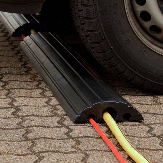 Schlauch- und Kabelbrücke bis 40 t, für Kabel bis Ø 40 mm, schwarz, 1,2 m