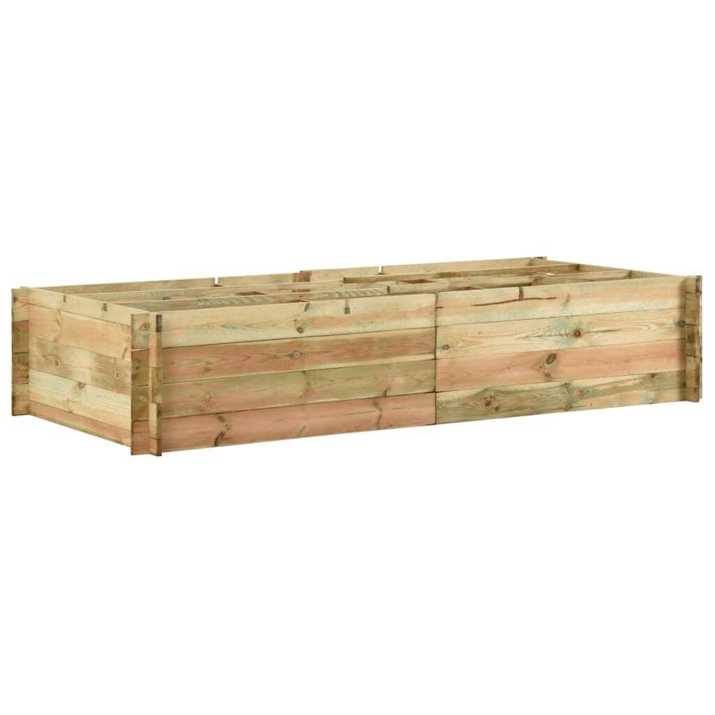 Pflanzkübel Hochbeet Kiefernholz Imprägniert 197 x 100 x 40 cm