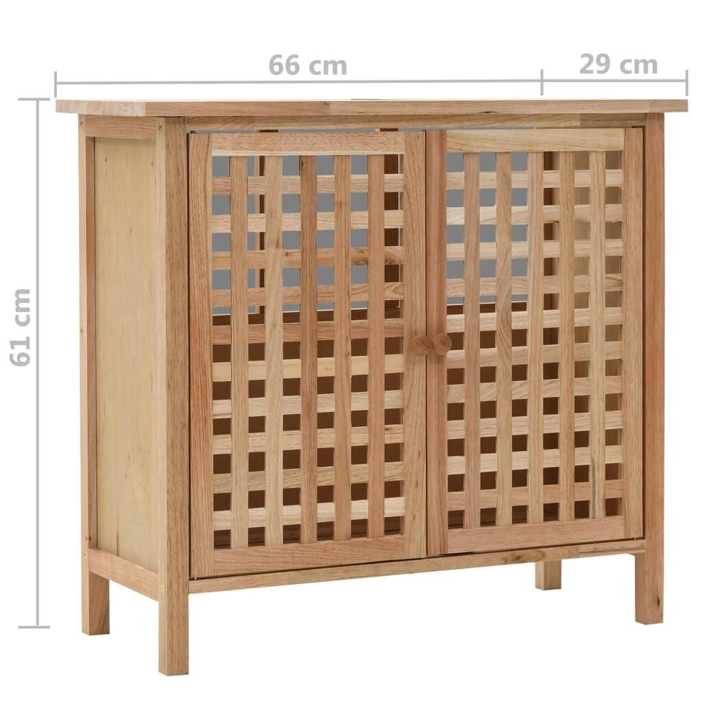 Waschbeckenunterschrank Walnuss Massivholz 66x29x61 cm