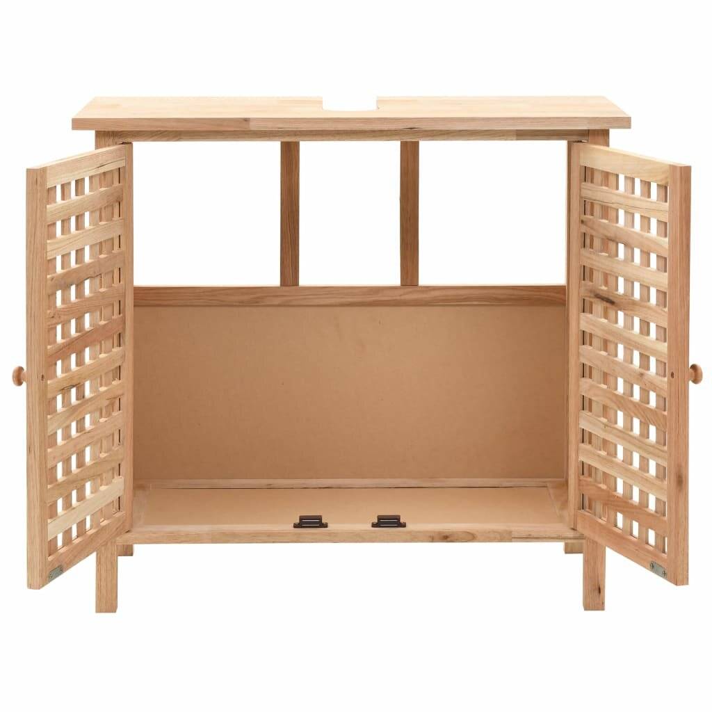 Waschbeckenunterschrank Walnuss Massivholz 66x29x61 cm