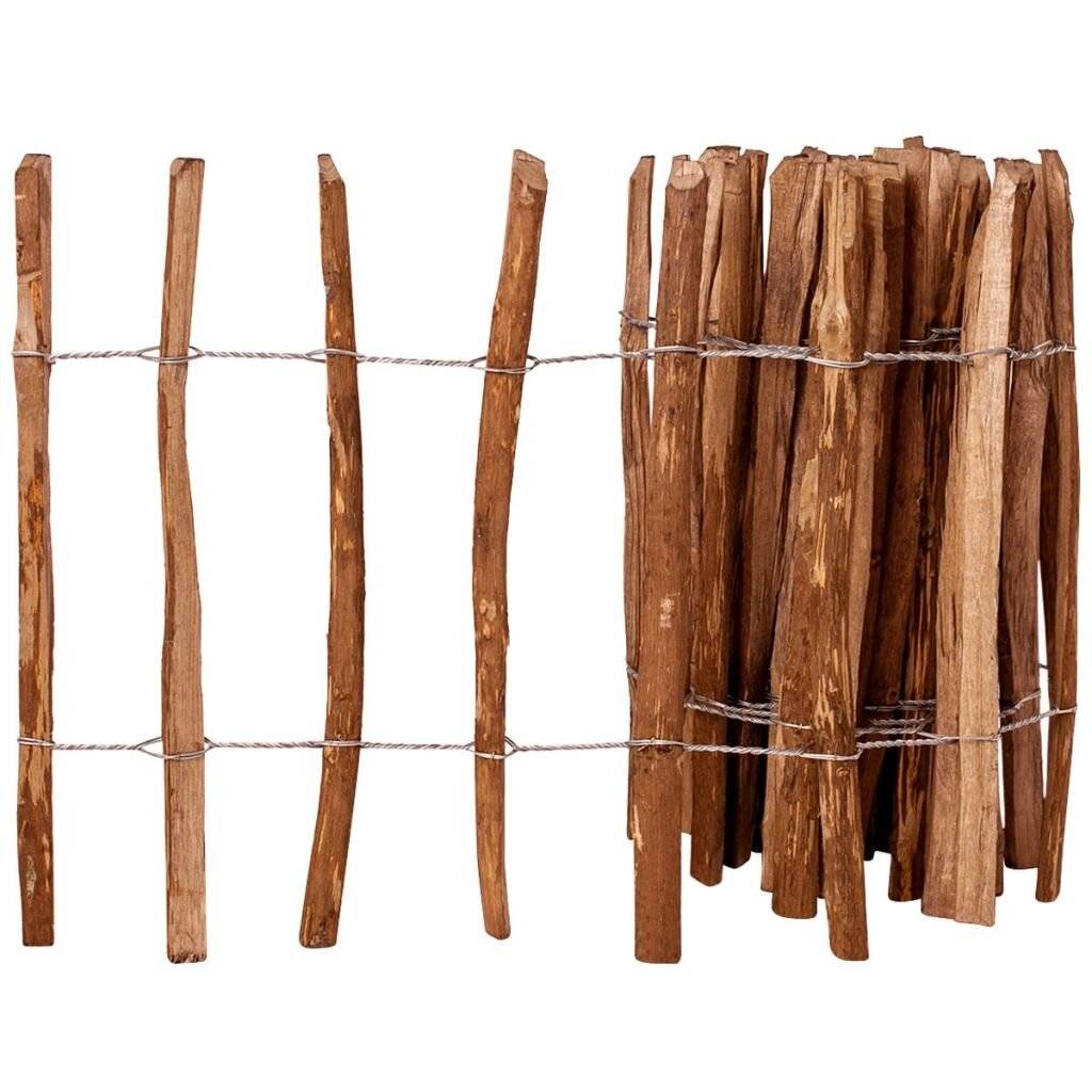 Holz-Lattenzaun Haselnussholz Imprägniert 60 x 500 cm