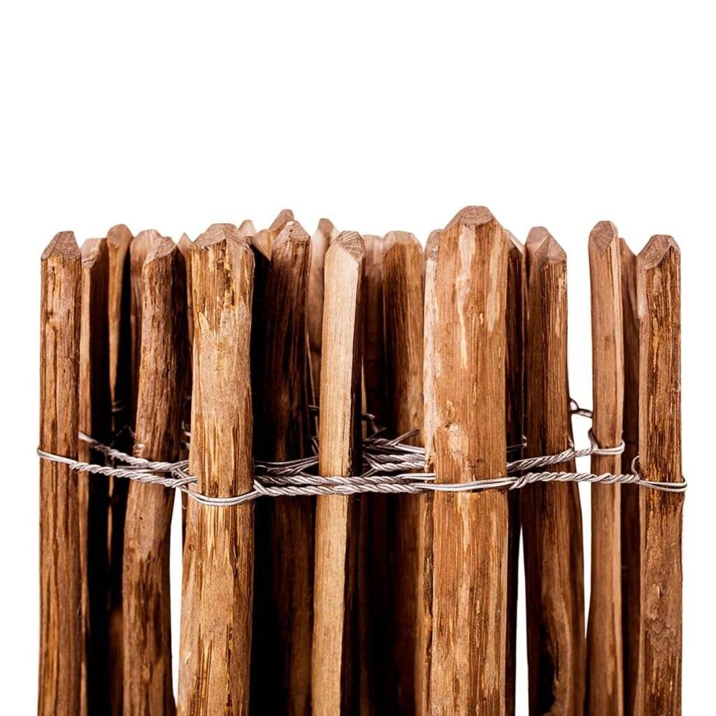 Holz-Lattenzaun Haselnussholz Imprägniert 60 x 500 cm