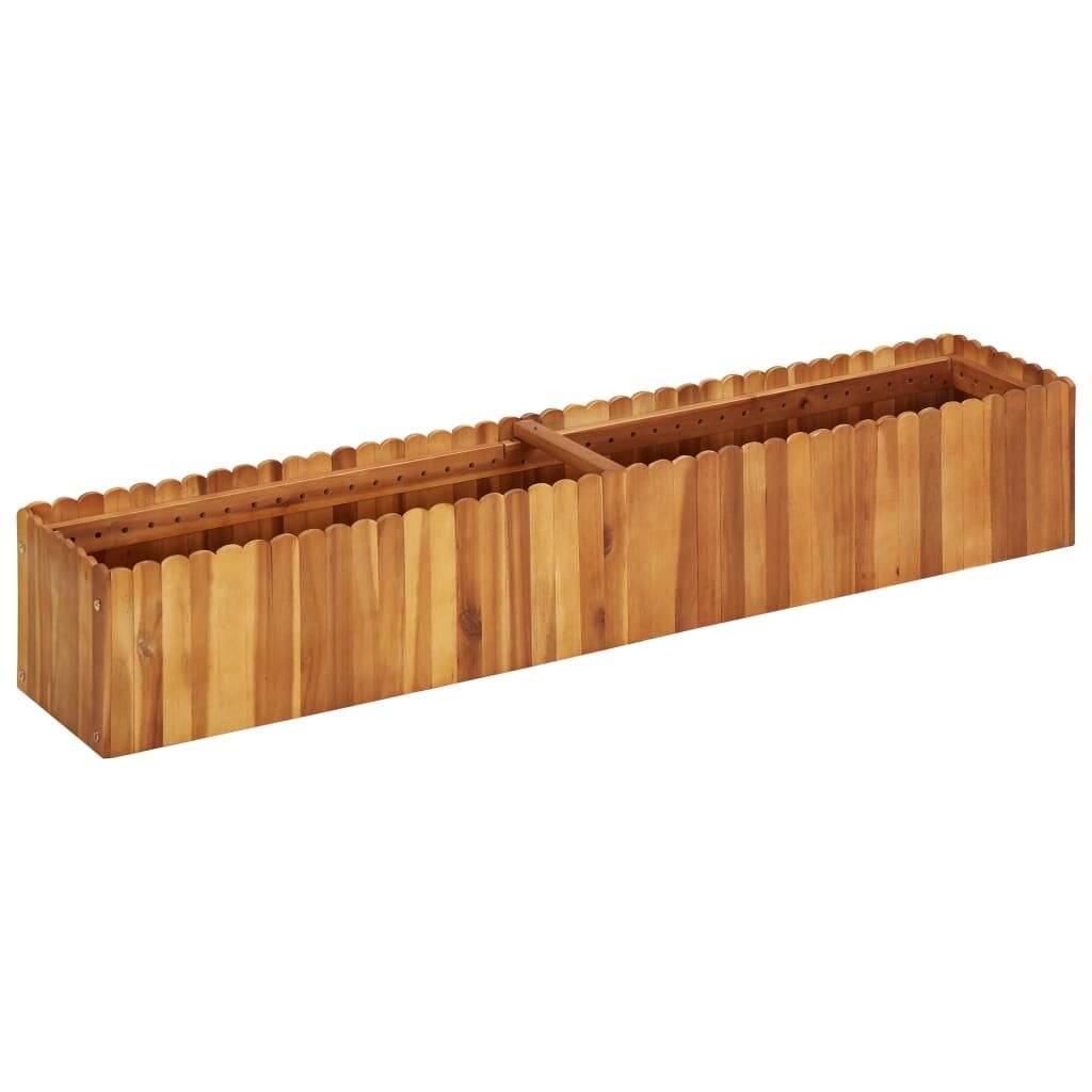 Pflanzkübel 150 x 30 x 25 cm Massivholz Akazie