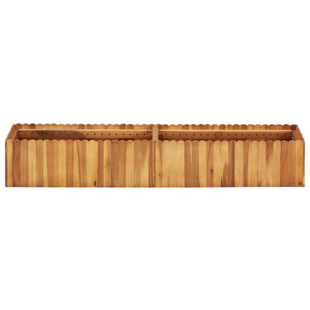 Pflanzkübel 150 x 30 x 25 cm Massivholz Akazie