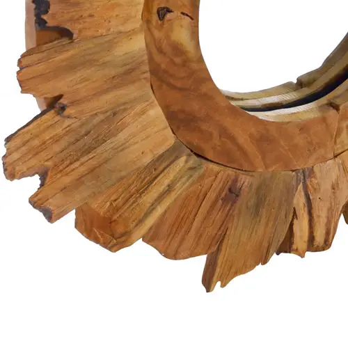 Wandspiegel 40 cm Teak Rund Wandspiegel 40 cm Teak Rund