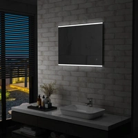 Badezimmer-Wandspiegel mit LED und Touch-Sensor 80 x 60 cm Badezimmer-Wandspiegel mit LED und Touch-Sensor 80 x 60 cm