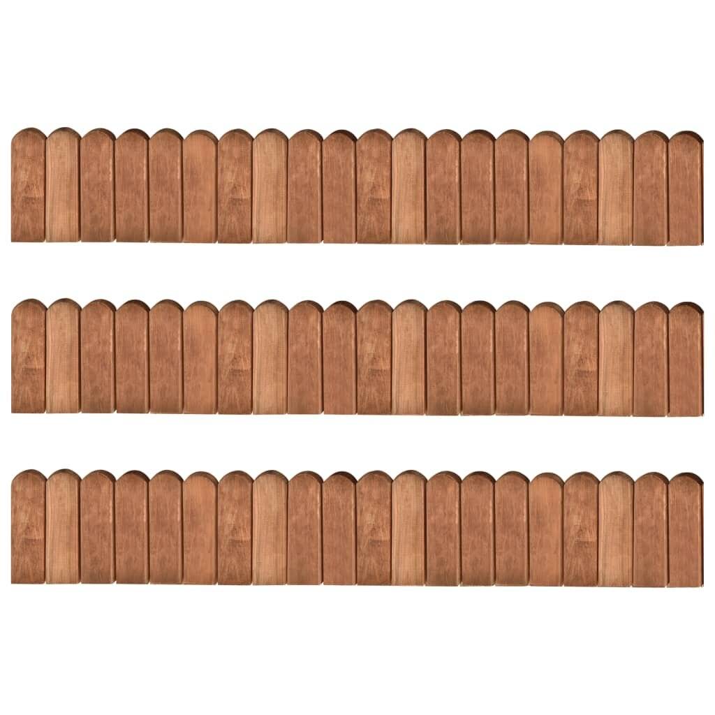Beeteinfassungen 3 Stk. 120 cm Imprägniertes Kiefernholz