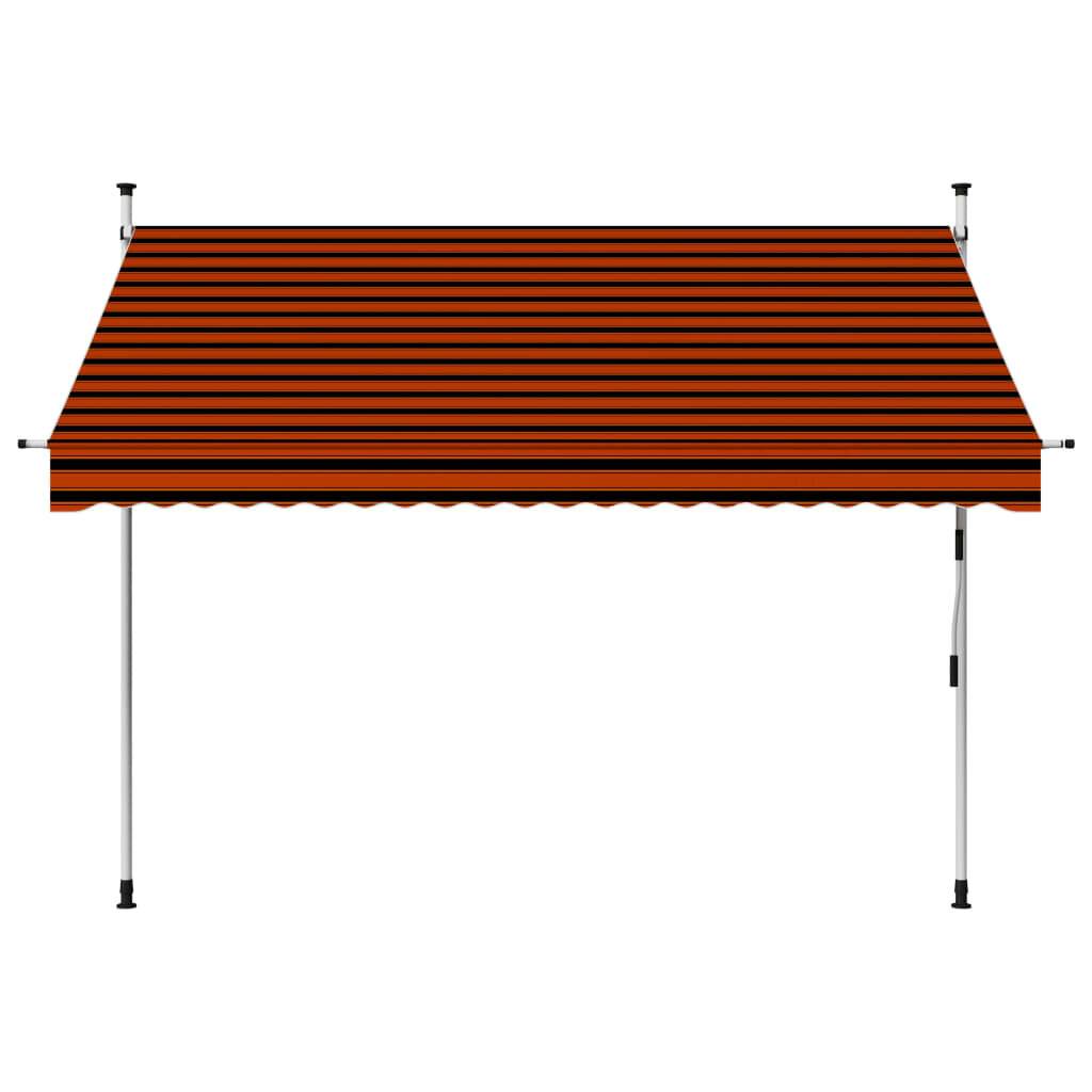 Einziehbare Markise Handbetrieben 250 cm Orange und Braun