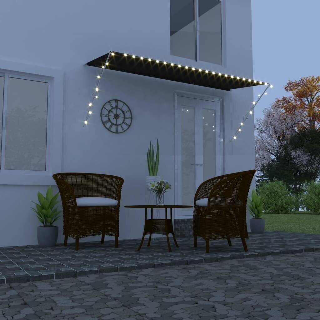 Einziehbare Markise mit LED 350×150 cm Anthrazit