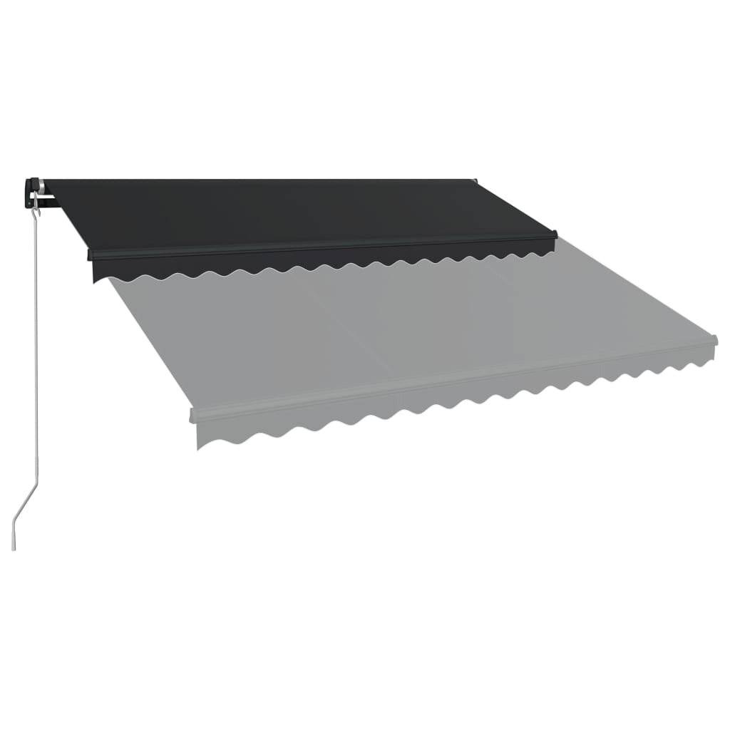 Einziehbare Markise mit LED Handbetrieben 450x300 cm Anthrazit