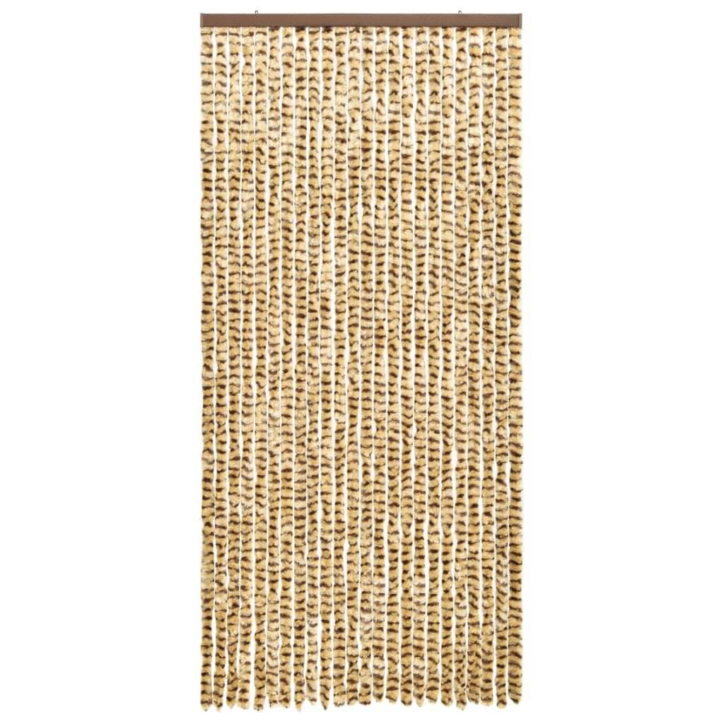 Insektenschutz-Vorhang Beige und Braun 100x220 cm Chenille