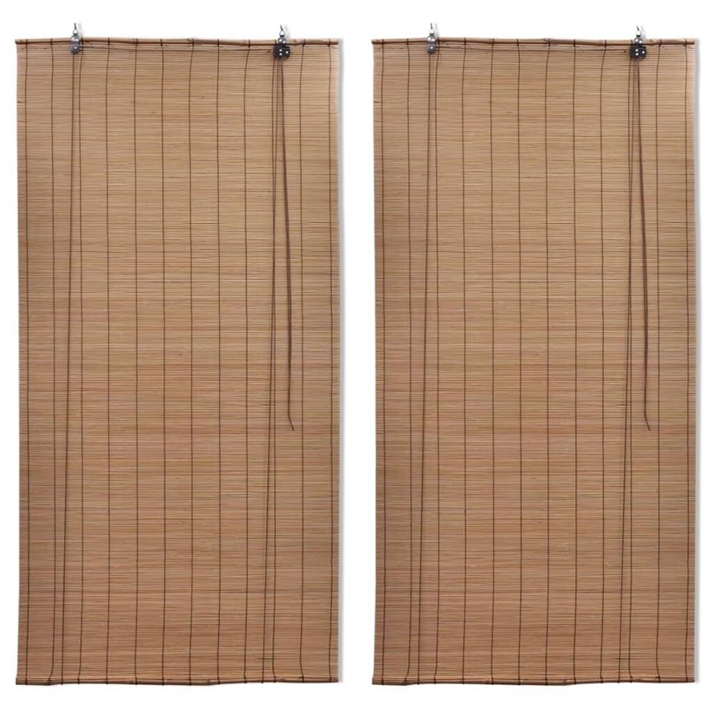 Bambusrollos 2 Stk. Braun 120x220 cm
