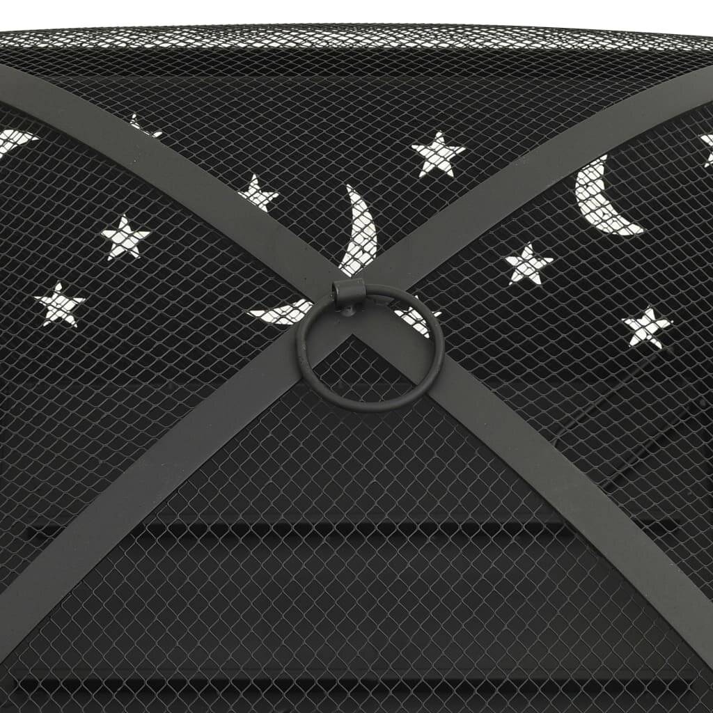 Feuerstelle mit Schürhaken 62 cm XXL Stahl