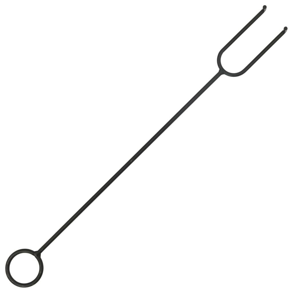 Feuerstelle mit Schürhaken 62 cm XXL Stahl