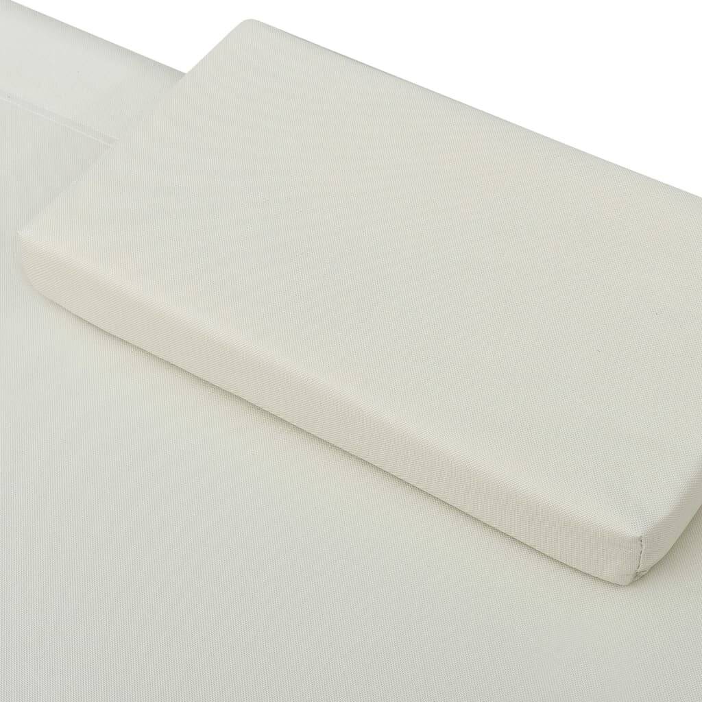 Gartenbett Creme 200 x 90 cm Stahl
