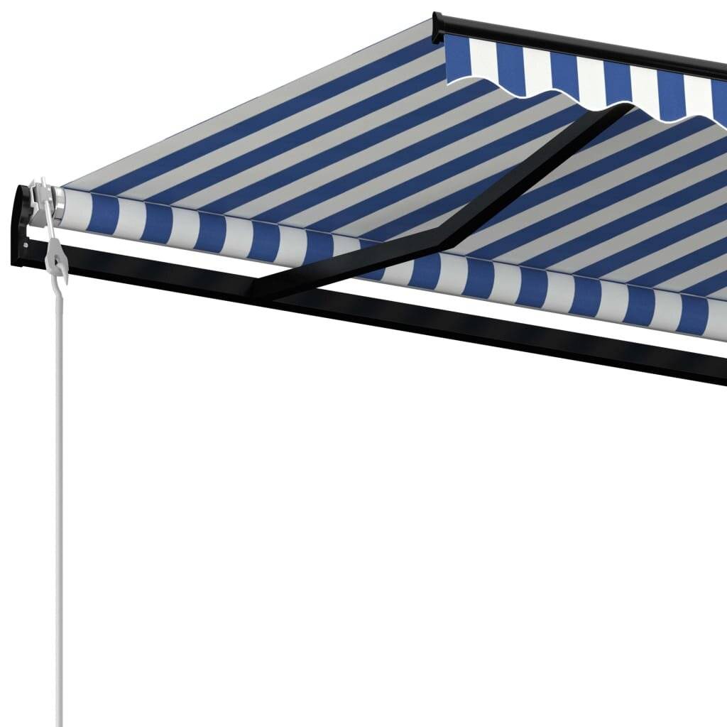Gelenkarmmarkise Automatisch 400x350 cm Blau und Weiß