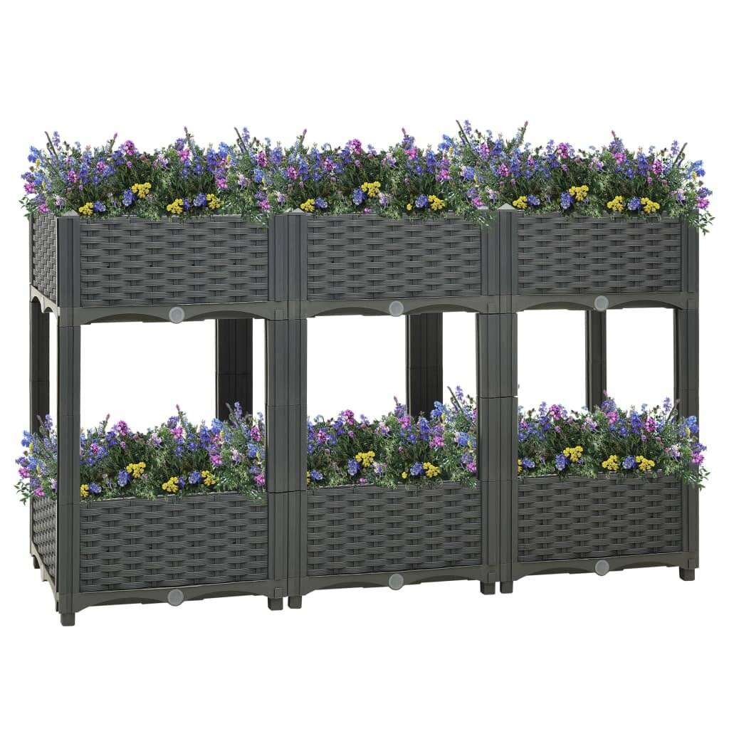 Hochbeet 120x40x71 cm Polypropylen