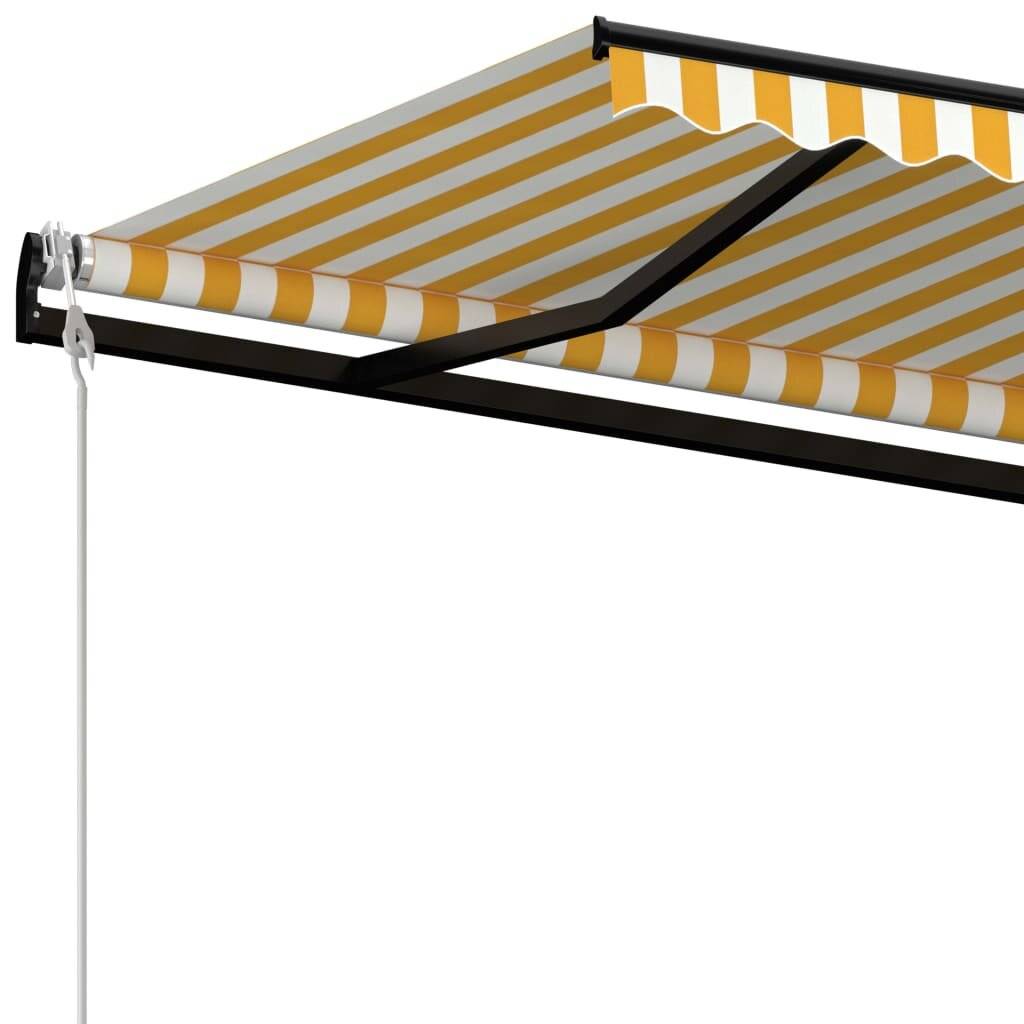 Gelenkarmmarkise Automatisch 450x300 cm Gelb und Weiß