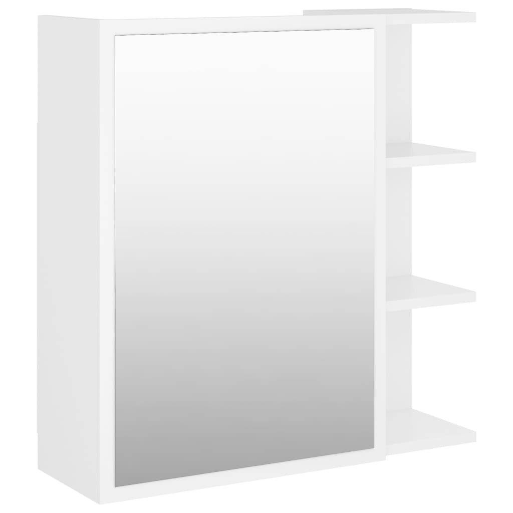 Bad-Spiegelschrank Weiß 62,5x20,5x64 cm Spanplatte