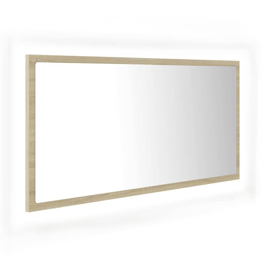 LED-Badspiegel Sonoma-Eiche 90x8,5x37 cm Spanplatte