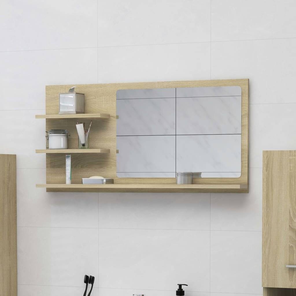 Badspiegel Sonoma-Eiche 90x10,5x45 cm Spanplatte