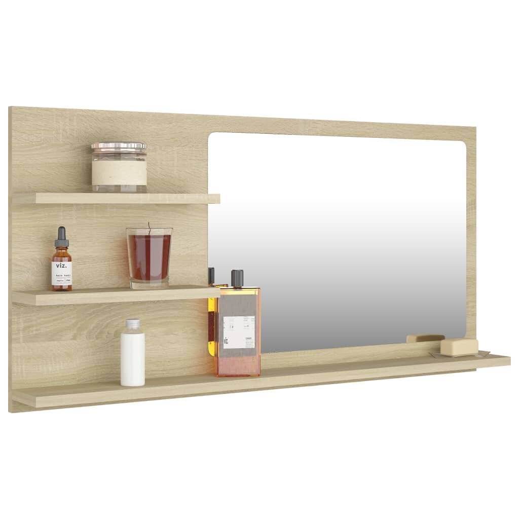 Badspiegel Sonoma-Eiche 90x10,5x45 cm Spanplatte